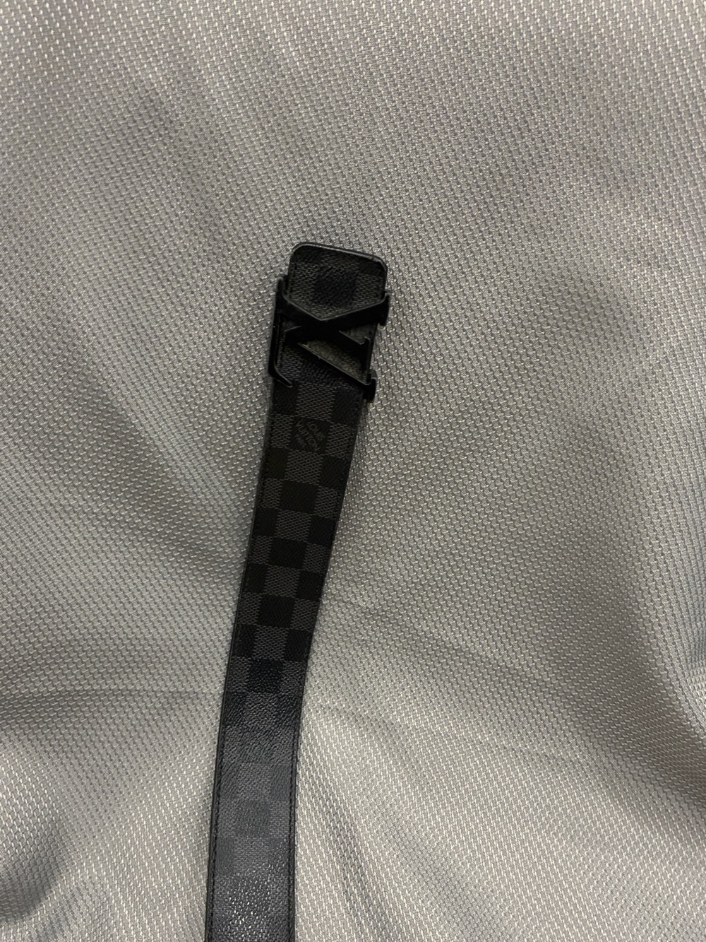 Louis Vuitton Damier Graphite LV Initiales Belt Size 38 Black Gray preowned - Picture 6 of 16